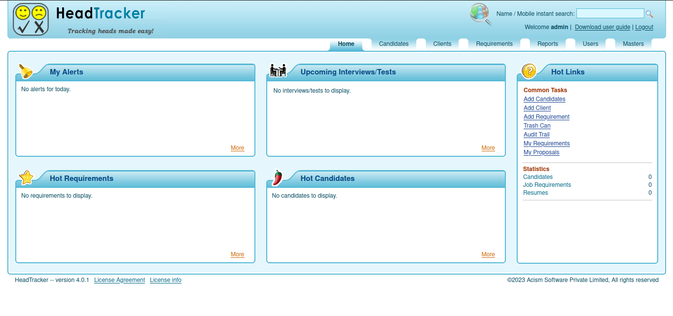 HeadTracker Dashboard