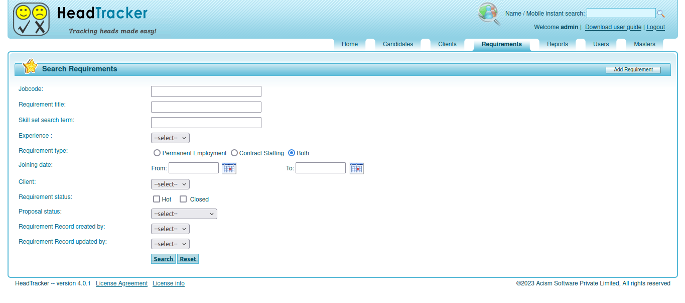 Requirement Management